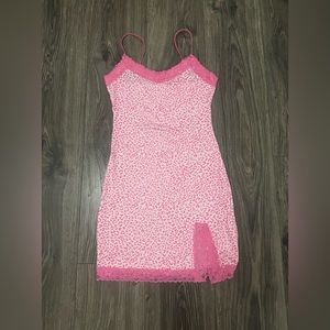 SHEIN pink cheetah print dress